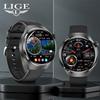 LIGE GT4 Original Smart Watch HD Full Touch Screen Multi-function Bluetooth Call Health Monitoring Sports Fitness Smart Bracelet Waterproof Men Watch
