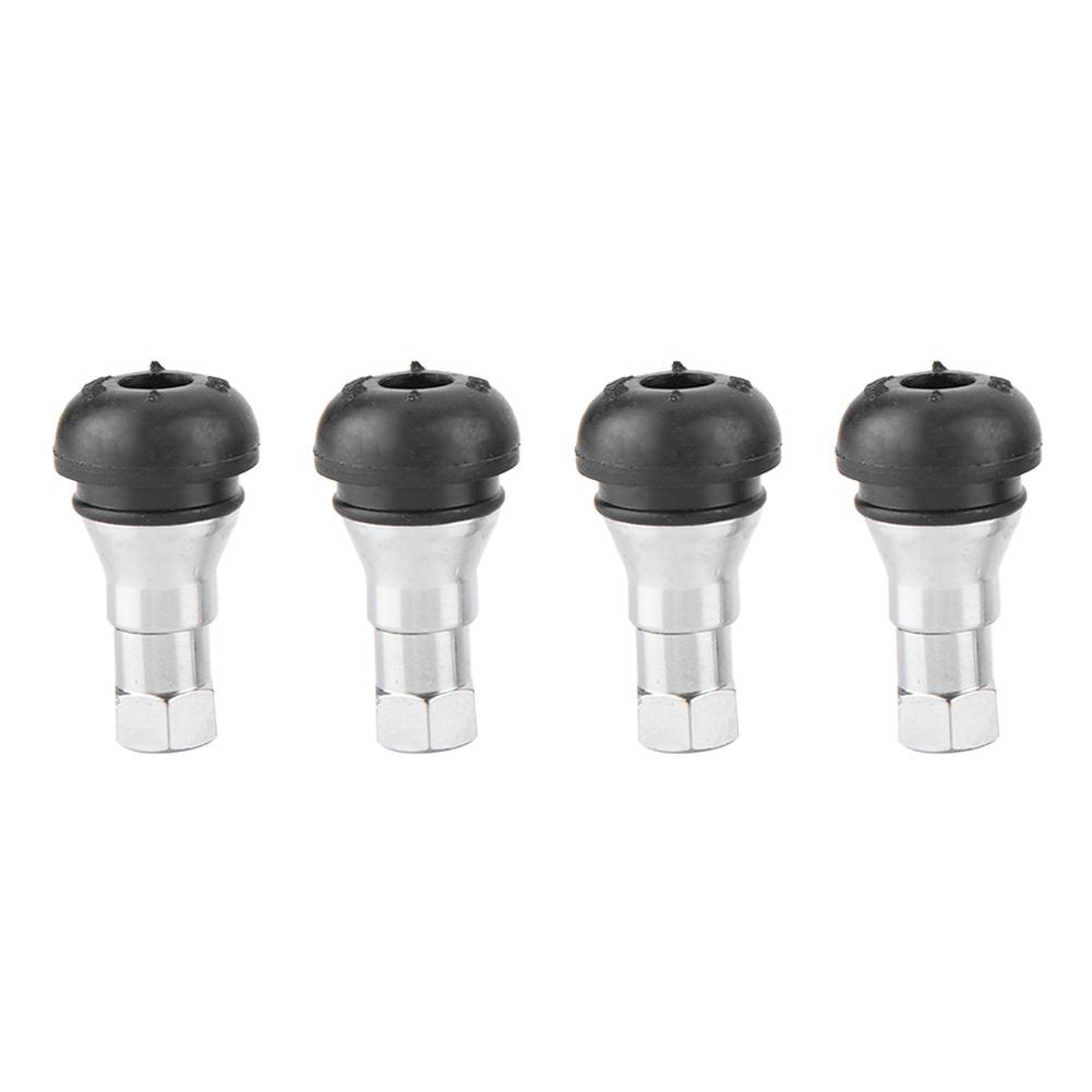 4Pcs Aluminum Alloy Rubber Tubless Wheel Tire Tyre Valve Stem Cap Kit