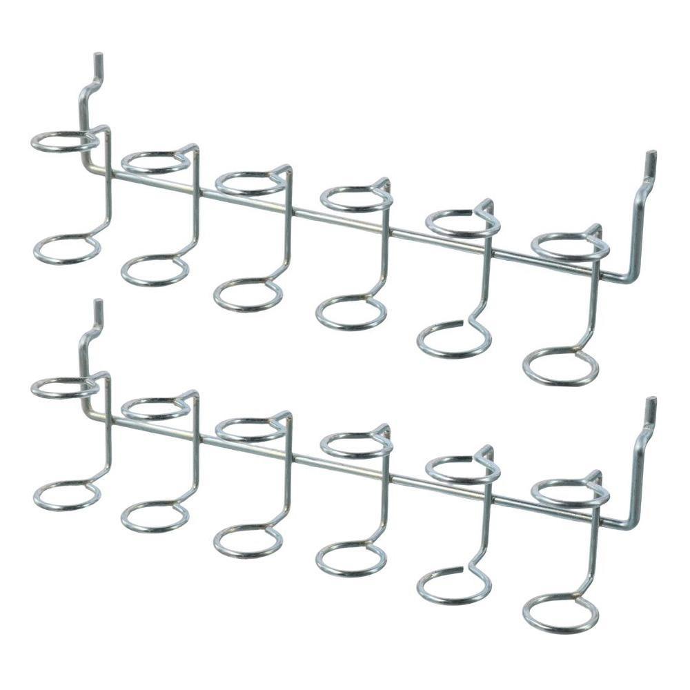 Cold-rolled Steel Six-Ring Hanging Hook Silver Pegboard Hooks Pegboard Accessories