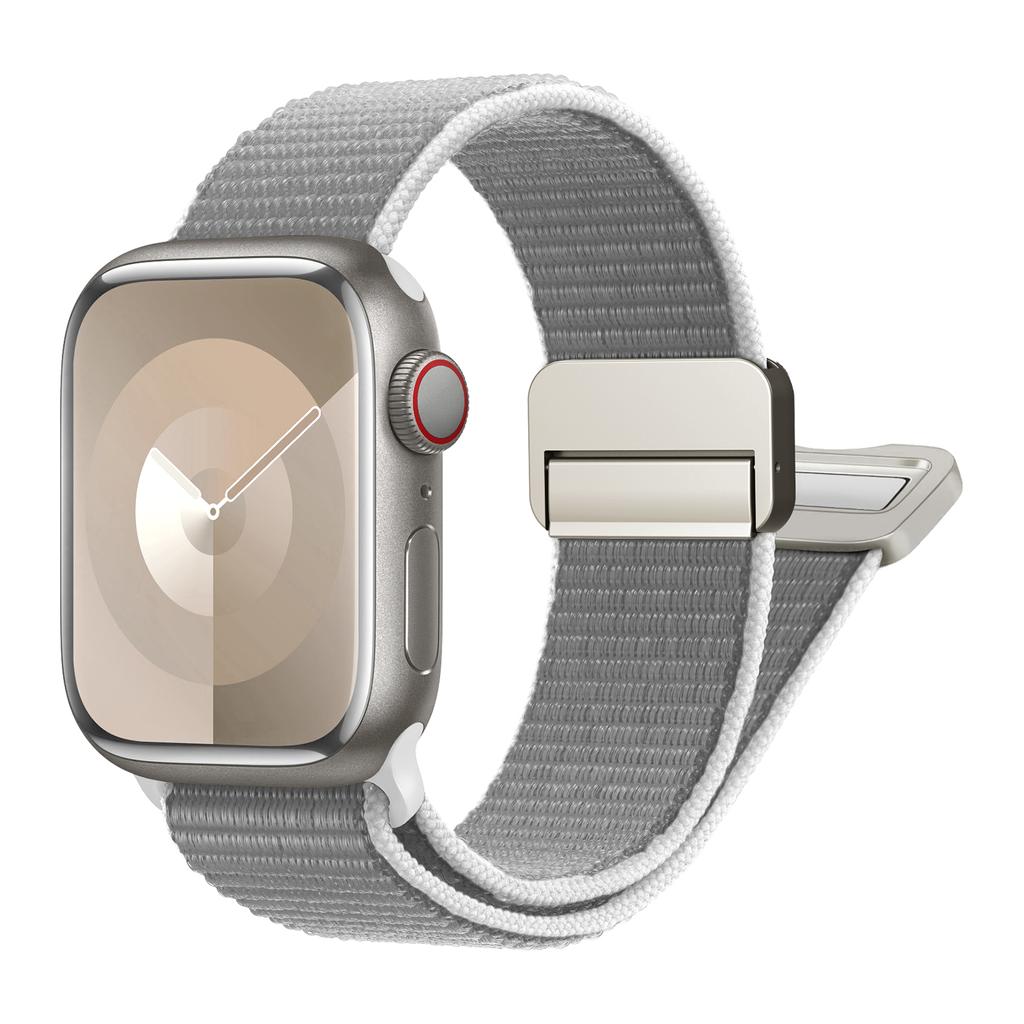 Nylon Loop Strap for Apple watch band 40mm 45mm 44mm 49mm 41mm 38mm 42mm Magnetic bracelet iWatch series 9 8 7 6 5 3 ultra 2 se