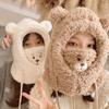 Winter Cute Bear Ear Warm Hat Women Plush Earflap Beanie Girls Windproof Skull Cap Youth and Female Cycliing