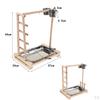 Parrot Bird Playground Perch Gym with Ladder Cups Exercise & Playing