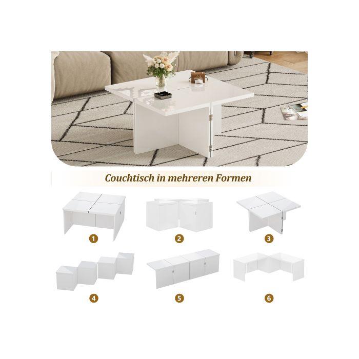 Table basse - MUVOE - DIY - Brillant - 81x81 cm - Design contemporain