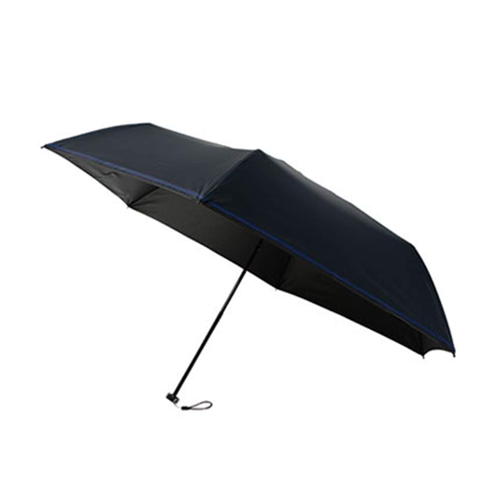 Mabu Folding Light 6 Wind Glass Fiber Rib For Both Sunny and Rainy Navy Blue Light UV For Both Sunny and Rainy Large For Folding Umbrella,