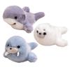Kawaii Sea Family Plush Toys Soft Fluffy Seal Doll Cute Shark Desktop Pets Plushie Walrus Office Companion Lovely Children Gift