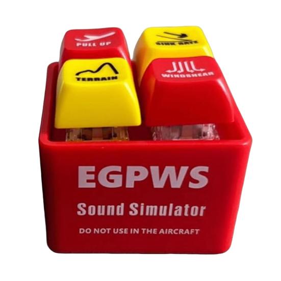 1/2 шт. Брелок Crew Alert Симулятор предупреждающего звука EGPWS с фонариком Реалистичный авиационный дизайн Инструмент для снятия стресса