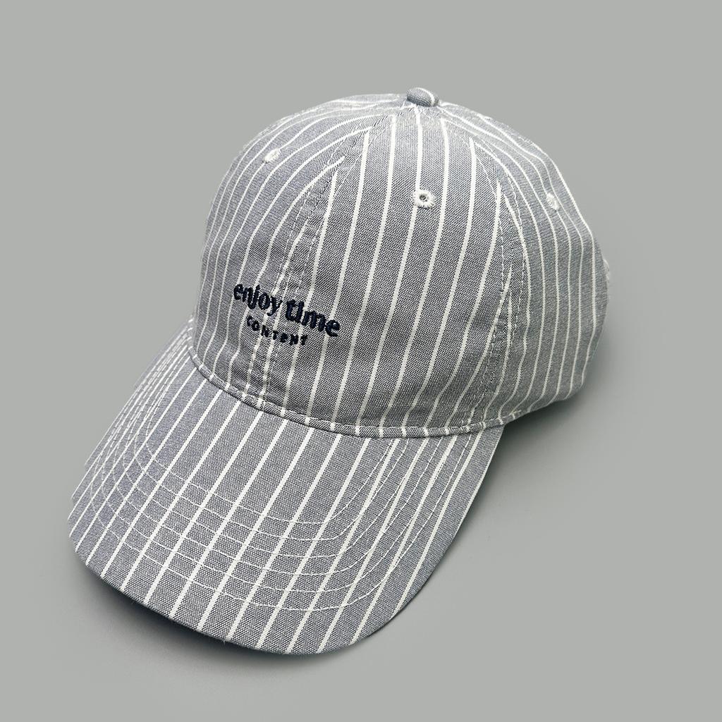 Spring And Summer Small Fresh Striped Letter Embroidered Baseball Cap Men'S And Women'S Sunshade Simple Travel Cap