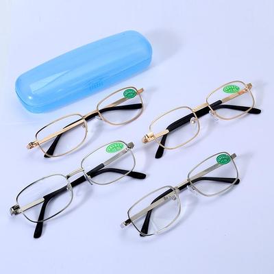 Очки для чтения Donghai Crystal Glass с нескладной серебристой оправой