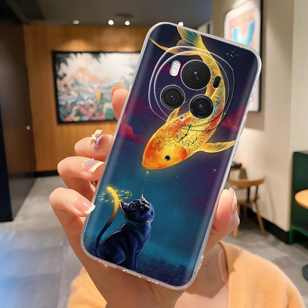 Чехол для Honor Magic 6 Pro Простые Цветы Легкий Чехол для Телефона для Huawei Honor Magic6 Magic 6Pro Мягкий Тонкий ТПУ Силиконовый Чехол