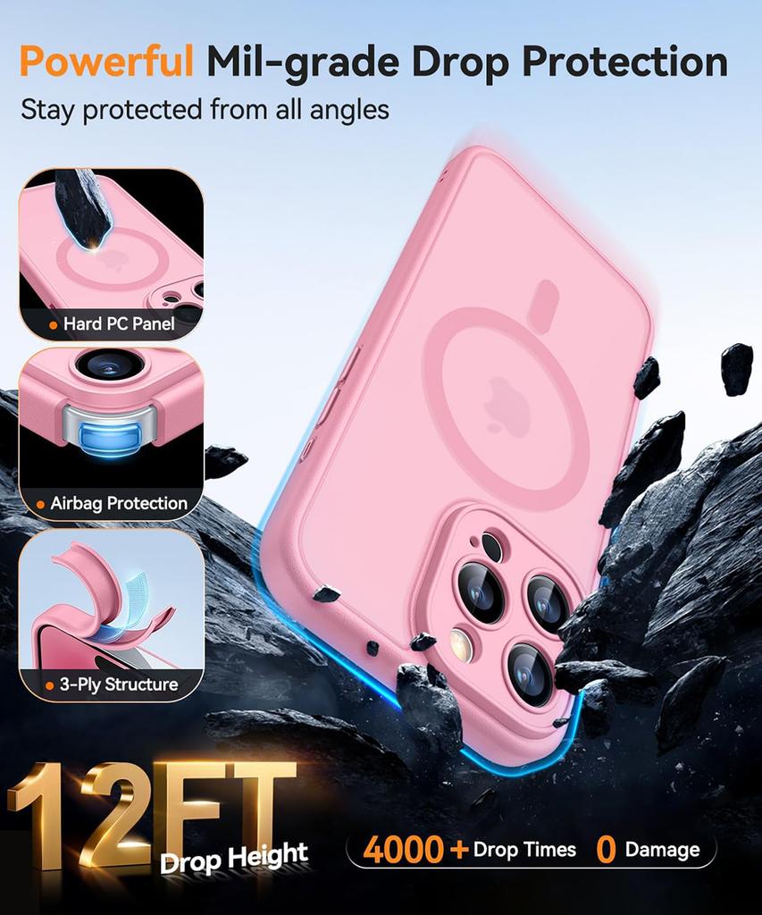 Роскошный прозрачный матовый гибридный жесткий чехол цвета конфет для iPhone 16 15 14 13 12 11 Pro Max Plus мягкий сильный магнит для Magsafe