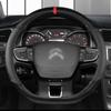 Чехол на руль автомобиля из углеродного волокна + кожа для Citroen C4 AIRCROSS C5 AIRCROSS C3-XR C4 PICASSO C4 C5 C6, автомобильные аксессуары