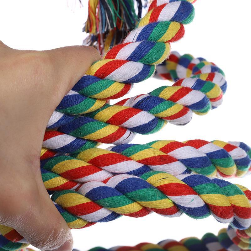 Спиральная лестница из хлопковой веревки для попугаев - жевательная игрушка и подставка для лазанья для птиц