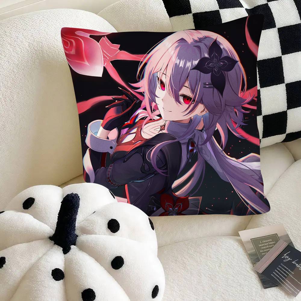 Evernight Милая девушка Чехол для подушки Honkai Star Rail Квадратная подушка Спальня Диван Досуг Комфортная подушка Автомобиль Украшение для дома