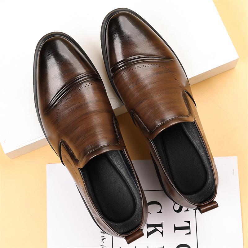 Loafers men's business dress autumn lazy men's British style large size leather shoes