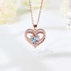 Подвеска в форме сердца с бриллиантом Модная медная посеребренная цепочка Ювелирные аксессуары для женщин
