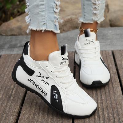 Женская обувь 2024 года, модная женская спортивная обувь с круглым носком и низким верхом, большого размера, цветные блоки, на шнуровке, женская вулканизированная обувь