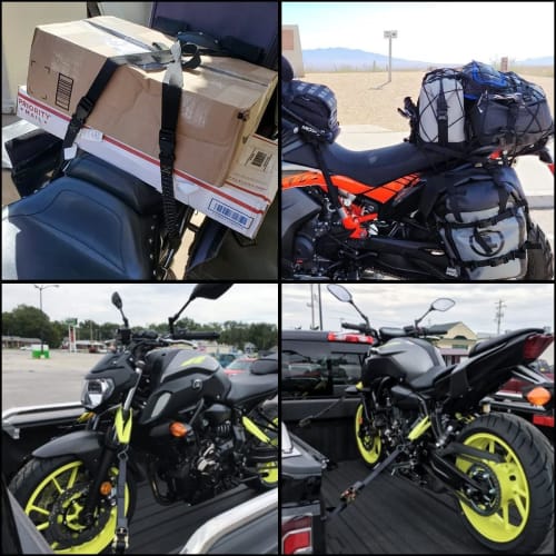 Set of 4 20*2.5cm Tie-Down Straps, Soft Loops, for Cargo Securing, Packaging, Bicycles, Motorcycles, Anti-Tip, Multi-Purpose Tools, Transport, Black