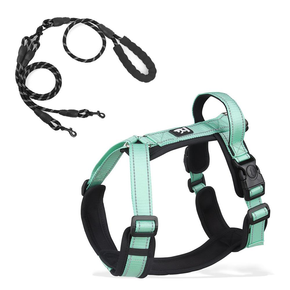 Новый поводок для собак, двухсекционный нагрудный ремень для домашних животных, поводок для прогулок с собаками малого и среднего размера