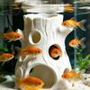 High Quality Fish House Cave 2Pcs 3D Printed Aquarium Tree Stump Shelter, Tank Landscaping Creative Ornaments, Multiple Holes Hiding for Artistic
