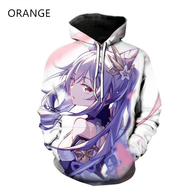 Новая модная женская/мужская толстовка с капюшоном для пар Genshin Impact с принтом, повседневные спортивные толстовки