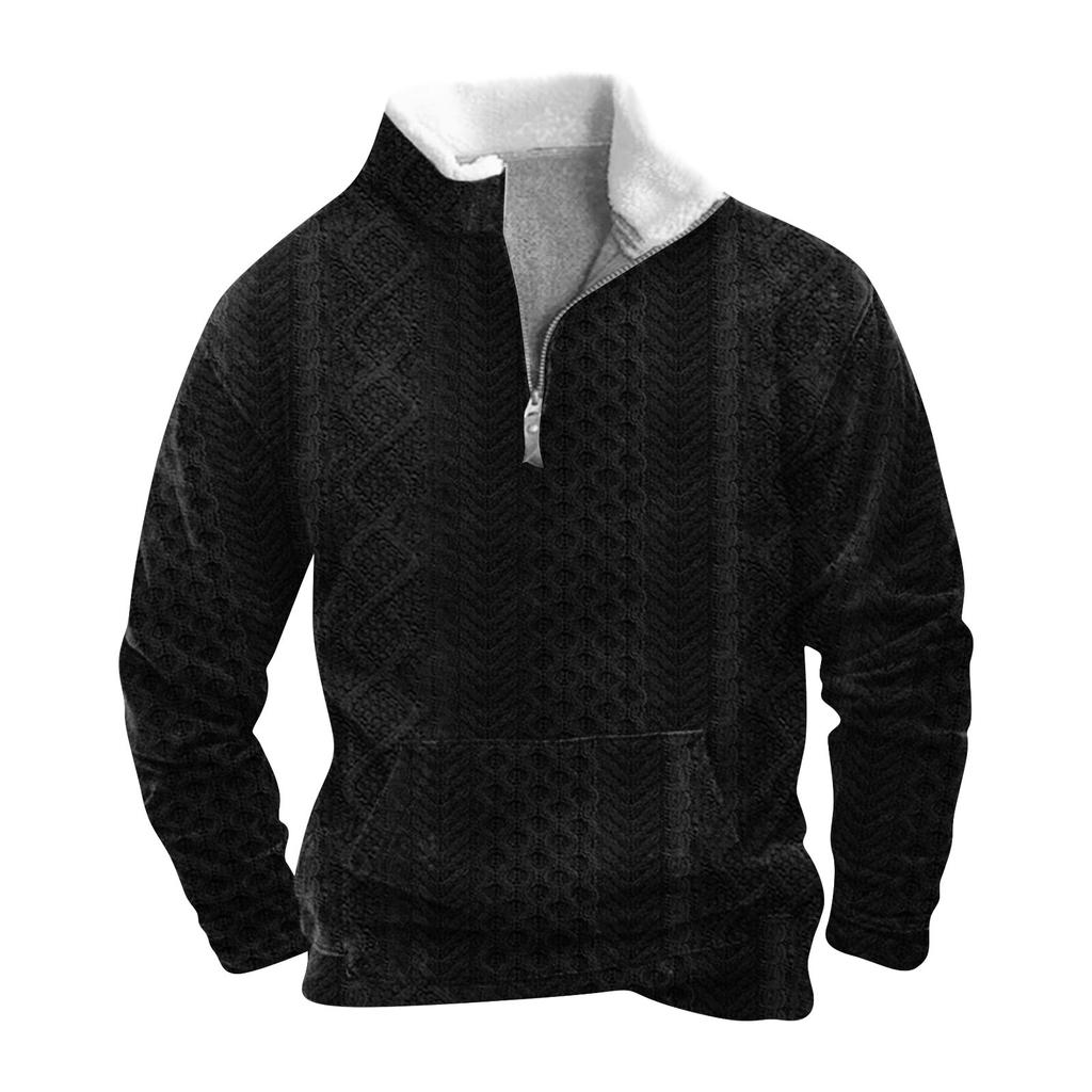 Spring And Autumn Men's Standing Collar Sweatshirt Is Outdoor Casual Sweaters Tops