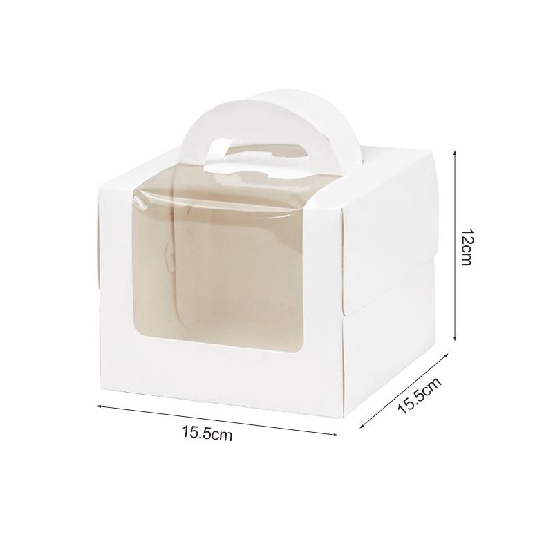 5/10Pcs Portable Cake Box with Clear Window Paper Gift Packaging Box Wedding Birthday Party Muffin Cake Container Baby Shower