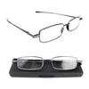 Reading Glasses for Men Presbyopic Glasses Women Metallic with Folding Portable Rectangle Metal Case High Quality with Case