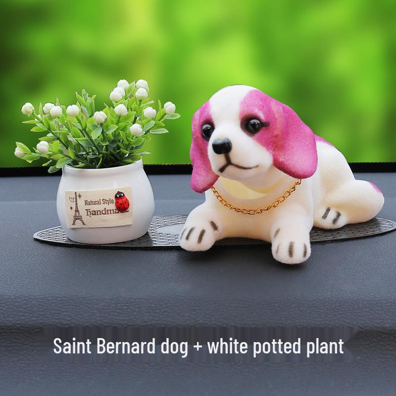 Милый мультяшный песик-бобблхед для украшения интерьера автомобиля