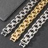 Vintage 50CM Long 20MM Width Choker Necklace Man Solid Polished Matte Stainless Steel Link Chain Necklaces for Men Male Jewelry