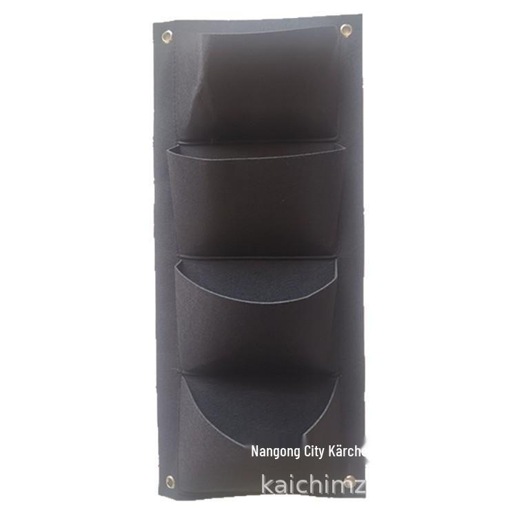 4-Pocket Wall-Mounted Felt Plant Grow Bag for E-Commerce