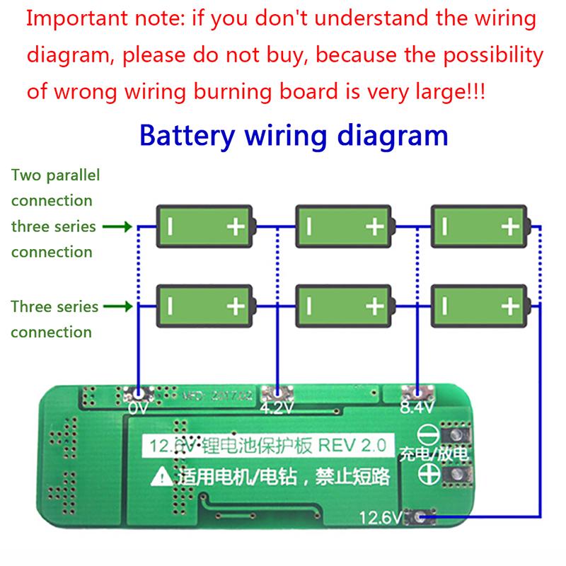 3S 20A Li-Ion литиевая батарея 18650 зарядное устройство Pcb Bms плата защиты 12.6V