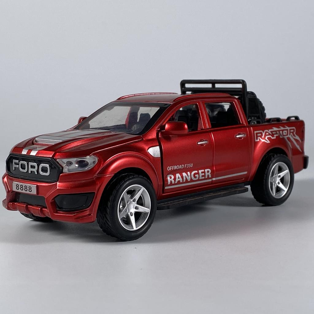 1/32 Ford Raptor F350 Внедорожный пикап Сплав Литая модель автомобиля Звук и свет Инерционный Детская игрушечная машинка Подарки на день рождения
