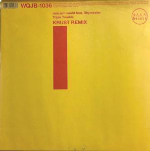 12-дюймовая пластинка RAM JAM WORLD, RHYMESTER - Triple Trouble (Круст Ремикс) WQJB1036 WEA Japan, A.K. 2000 Япония Танцевальная и Электронная Б/У