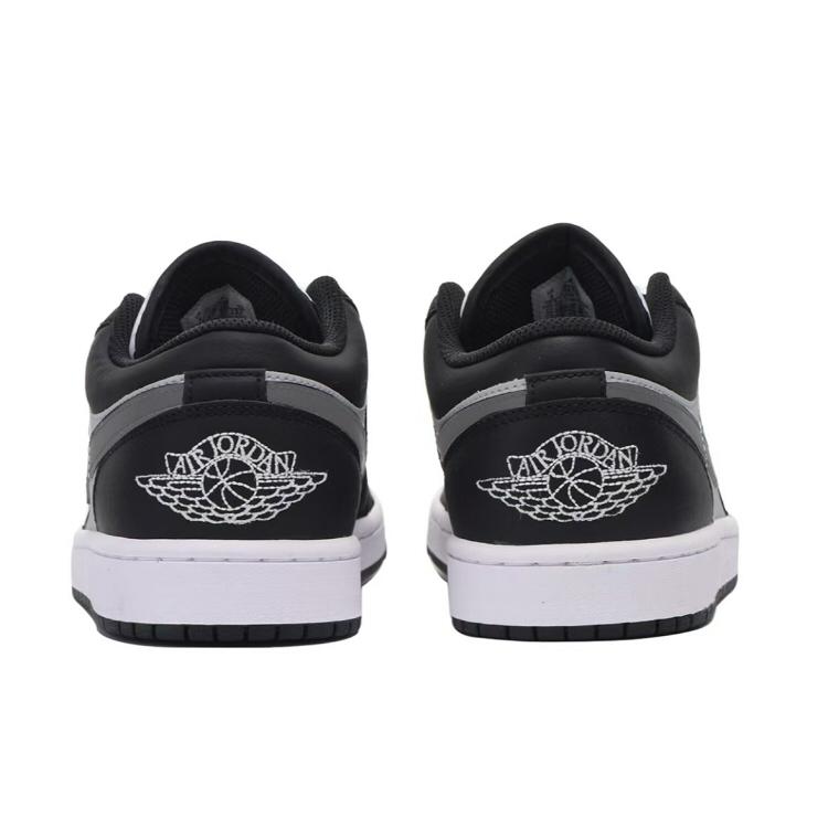 Jordan Air Jordan 1 Амортизация Нескользящая Низкие Винтажные Баскетбольные Кроссовки Мужские Черно-Белые 553558-132(Команда183-)