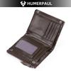 Humerpaul Новый RFID мужской кошелек, защита от кражи, сканирование, мужской кожаный короткий кошелек на молнии, чехол для монет, повседневная сумка для денег