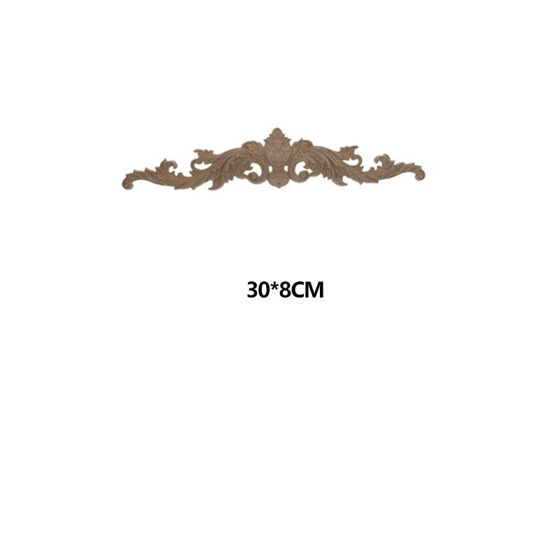 European Solid Wood Carved Floral Applique for Furniture and Doors