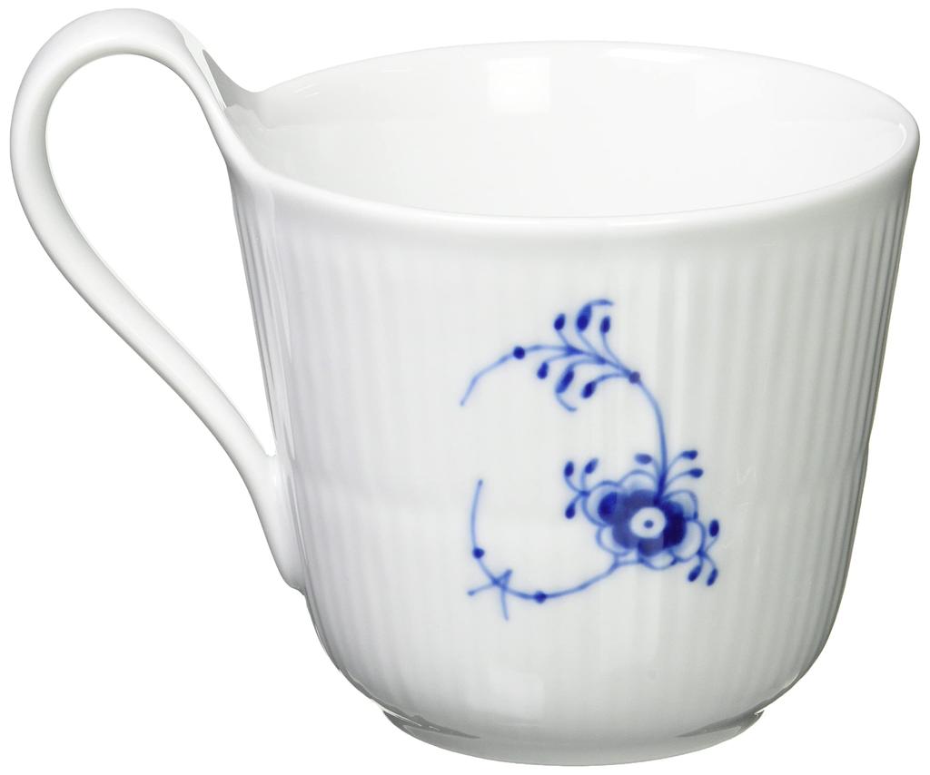 Imported Royal Copenhagen Blue Fluted Plain High Handle Mug 330ml Wedding Gift 1017162 [Regular Product] "T"