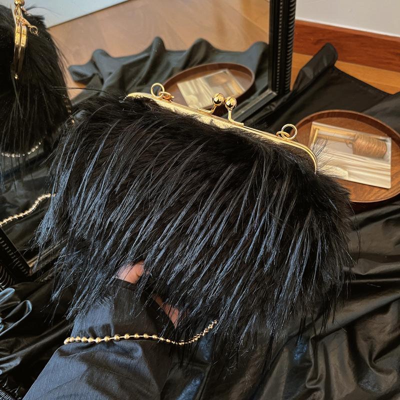 Женская сумка новая осенне-зимняя модная повседневная шерстяная сумка сумка-мессенджер женская плюшевая сумка сумочка