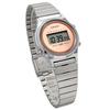 Casio Стандартные Женские Цифровые Кварцевые Часы CLASSIC - Смола, Нержавеющая Сталь, Металл, Серебристый, Лососево-Розовый - LA700WE-4A