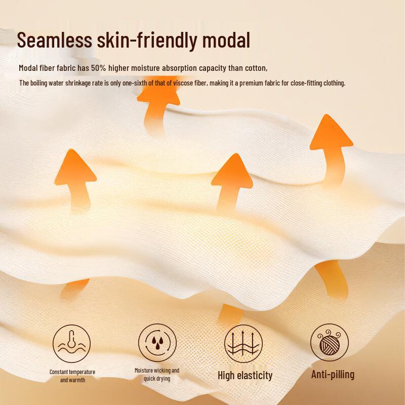 GUJIN Женские тонкие бесшовные модальные термолеггинсы