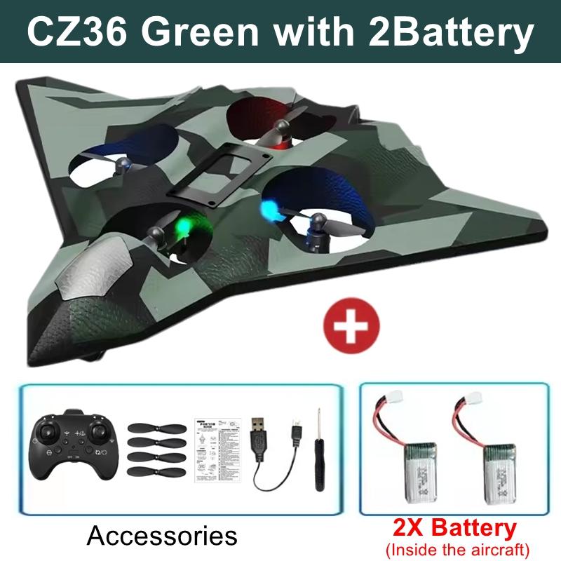 Multifunctional Aircraft Foam Stunt Glider Electric Fighter Remote Control Airplane Helicopter with Lights 2.4G Radio Fall Resistant Plane Toys Gifts