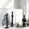 Table Room Black Candle Holders Candlestick Candle Holder Bubble Glass Candlesticks Vintage
