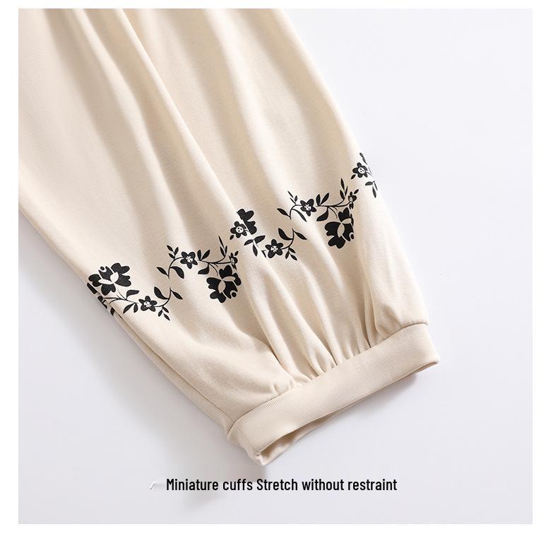 Women's Pure Cotton Long Sleeve Pajama Set with Chest Pads - 2025 Autumn Collection