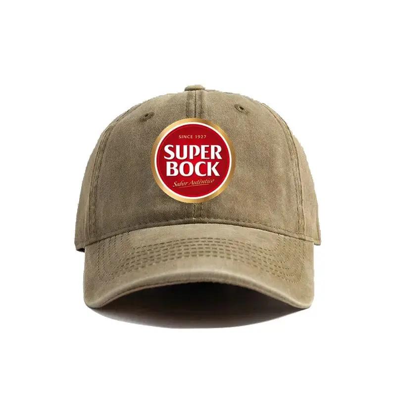 Летняя Кепка-Бейсболка Super Bock 2025 Потертая Крутая Мужская Ретро Для Улицы Летняя Регулируемая Папина Шляпа Super Bock С 1927 Года