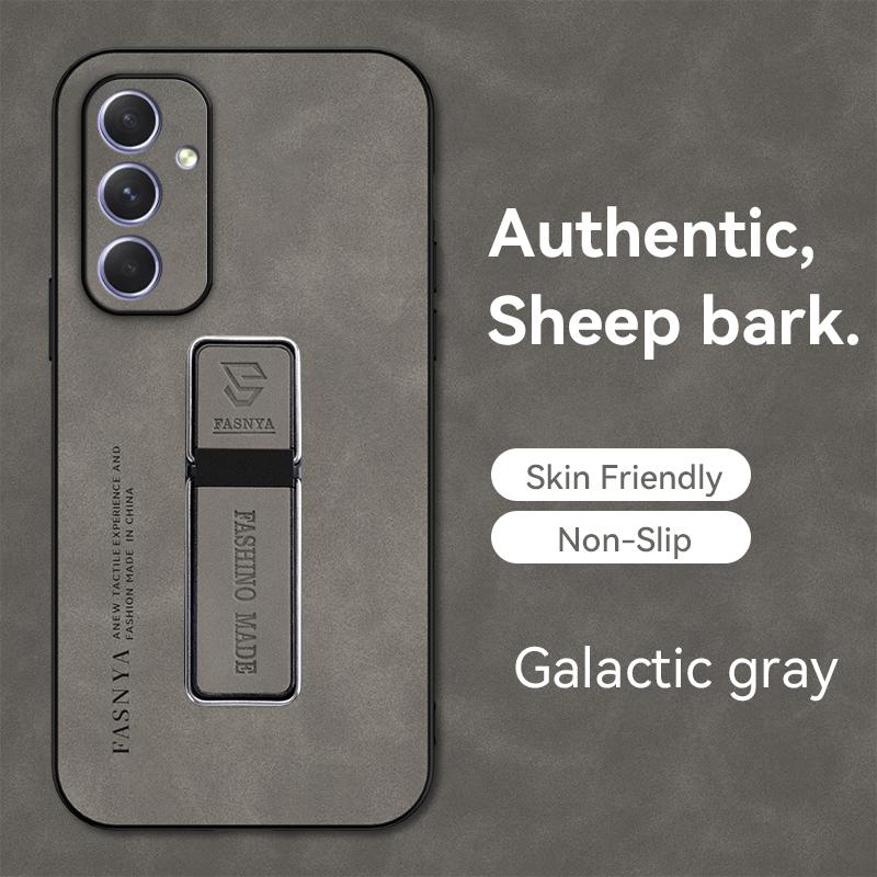 Чехол из искусственной кожи из овчины для Samsung Galaxy A55 A54 A53 A52 A51 A35 A34 A33 A24 A23 A15 A14 A13 A05S A04S Note 20 10 9, чехол с кронштейном для телефона