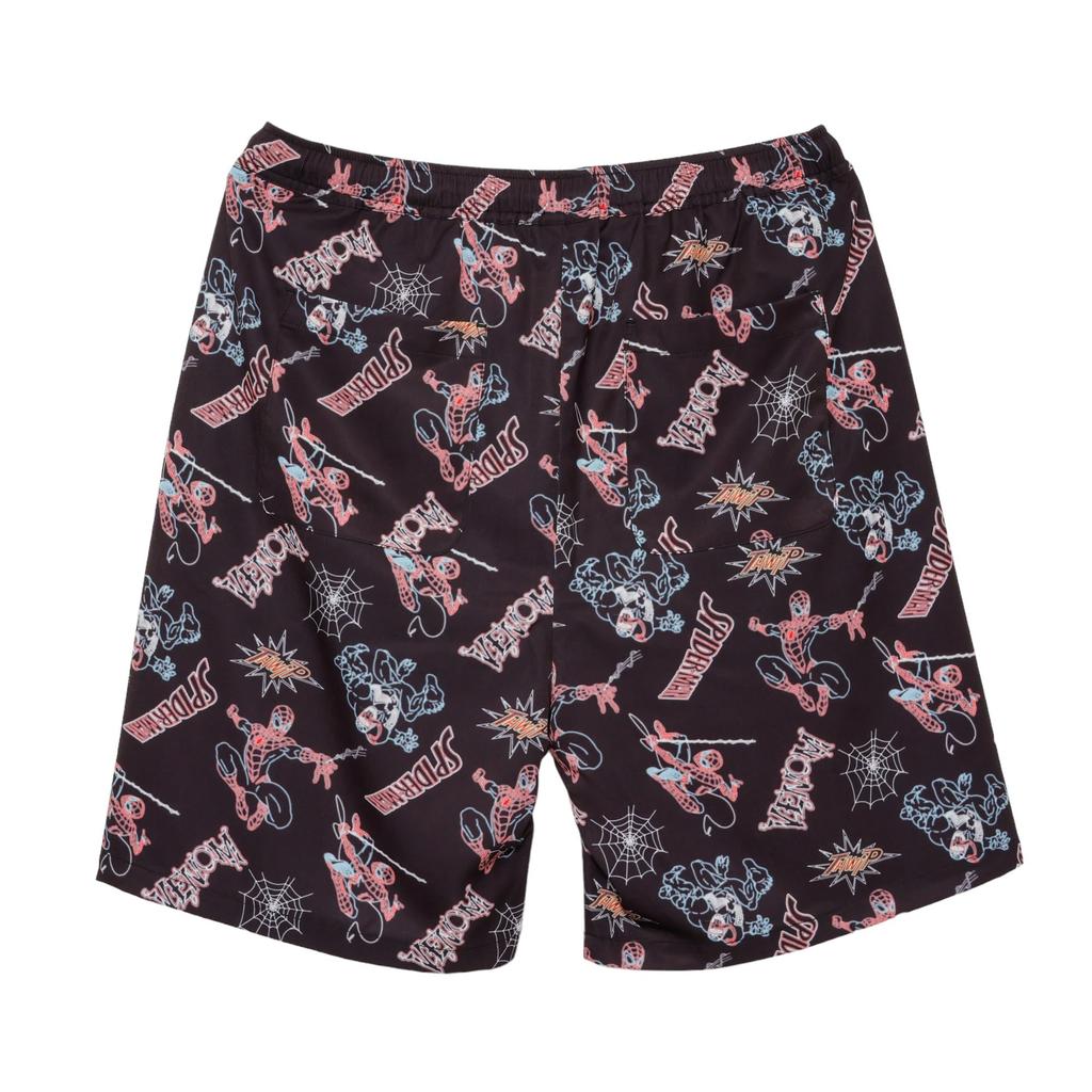 Small Planet Marvel All-Over Print Wide Leg Shorts, Spider-Man, One Size Fits All