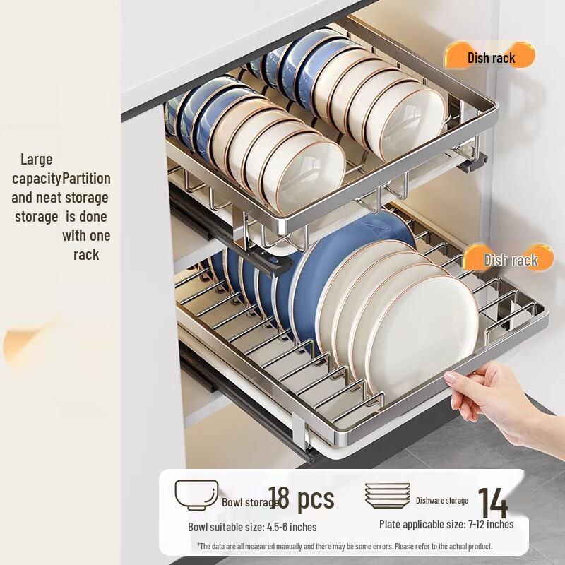 Flagship 304 Stainless Steel Pull-Out Dish Rack