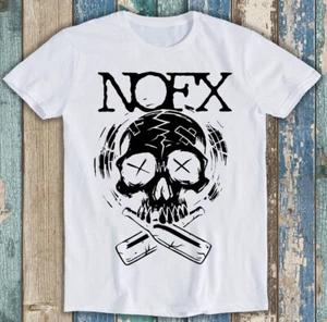 NOFX Череп Пиво Музыкальная Группа Никогда Не Доверяй Хиппи Смешной Подарок Футболка T-Shirt M1307