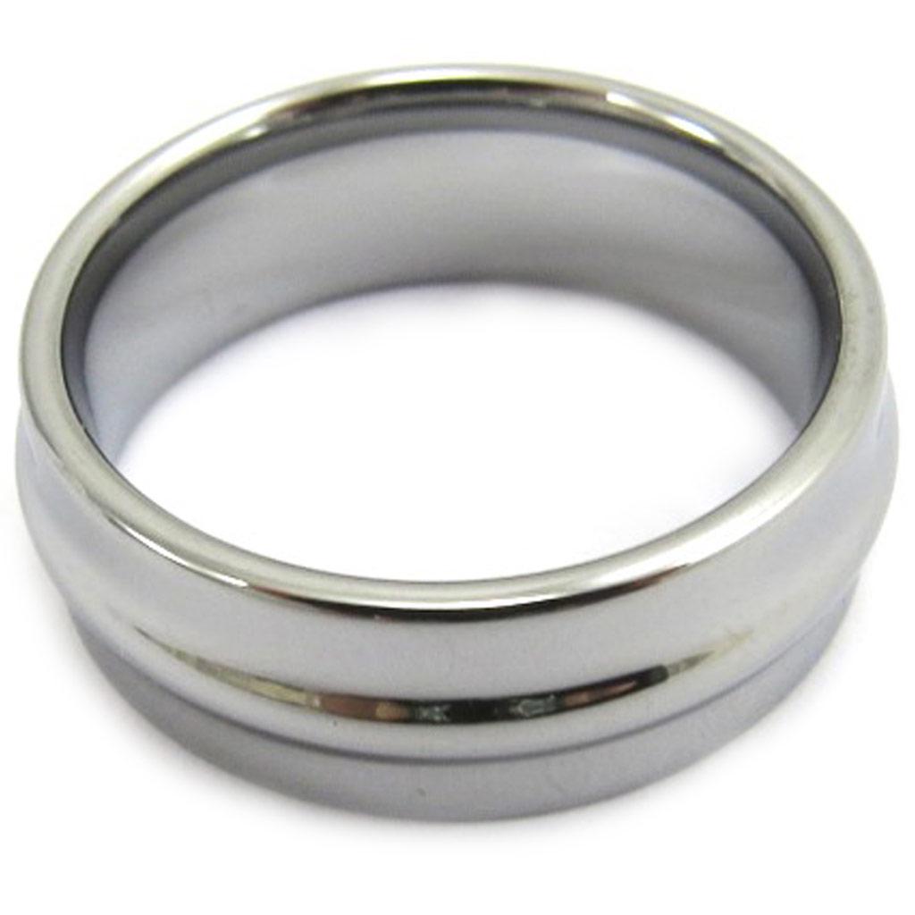 Металлическое серое кольцо из вольфрама 'High Tech'