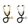 Creative Stethoscope Shape Brooch Pin Unisex Jewelry Gift for Nurse Doctor